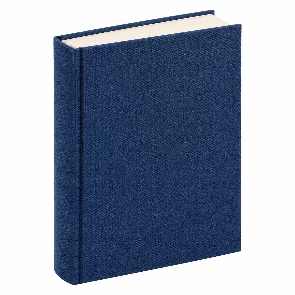 Archival leather and linen book volume with Smyth-sewn binding